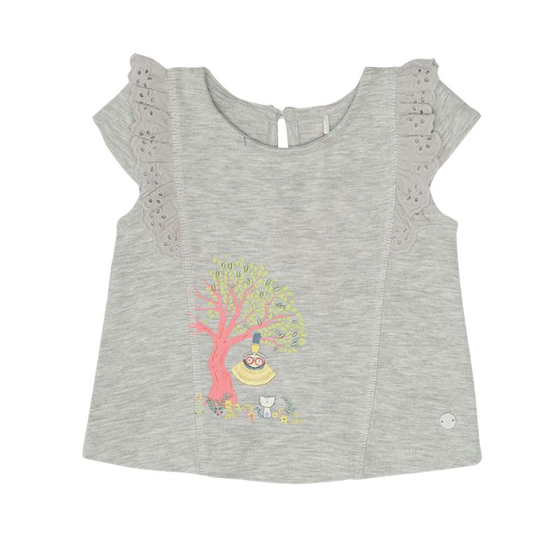 PILLIN - Polera Bebé Niña Gris Claro Pillin PILLIN