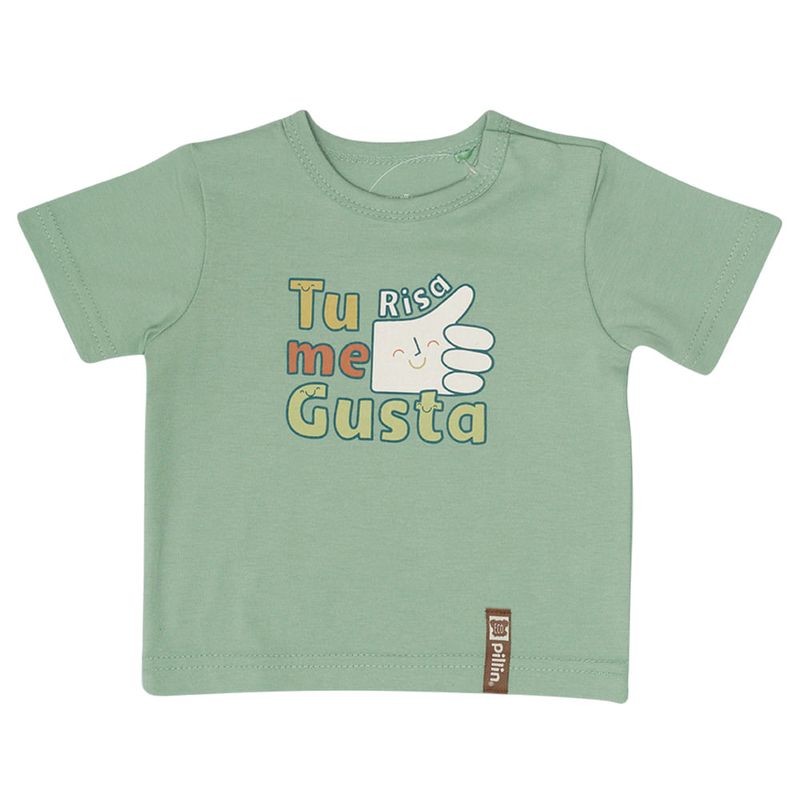 PILLIN - Polera Bebe Niño Verde Pillin PILLIN