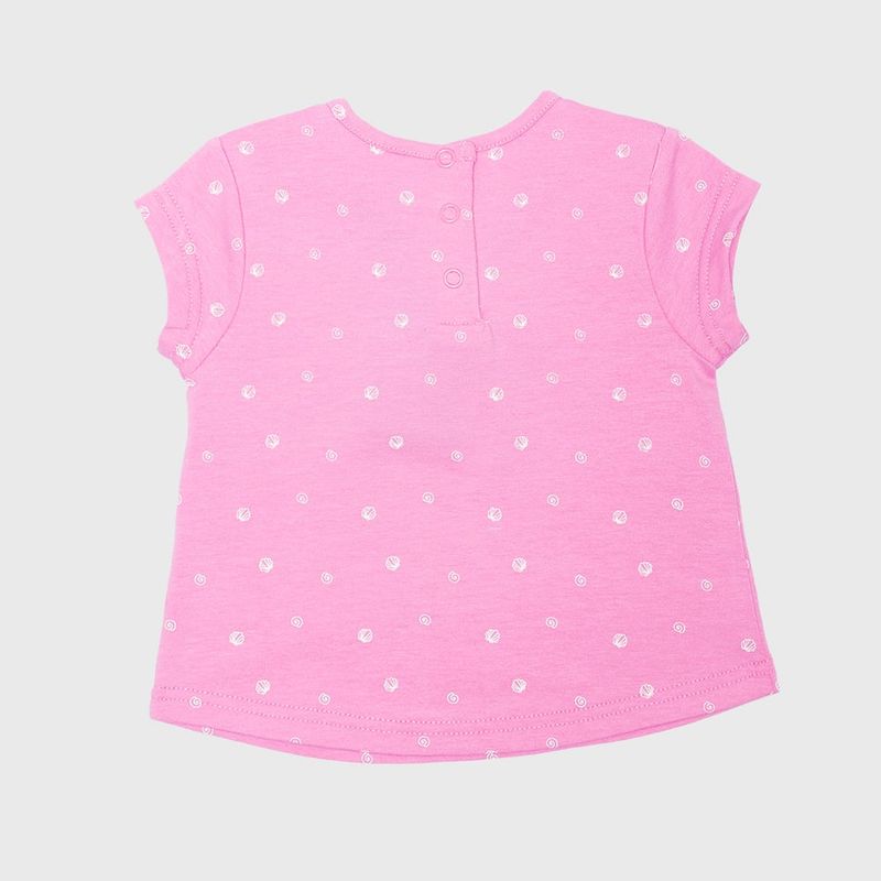PILLIN - Polera Bebé Algodón Verano Niña Rosado PILLIN