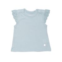 Polera Manga Corta Bebe Niña Turquesa