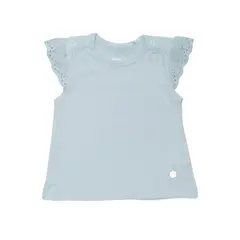 PILLIN - Polera Manga Corta Bebe Niña Turquesa