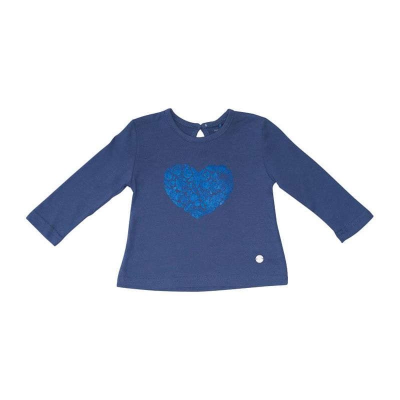 PILLIN - Polera Manga Larga Bebe Niña Azul Pillin PILLIN