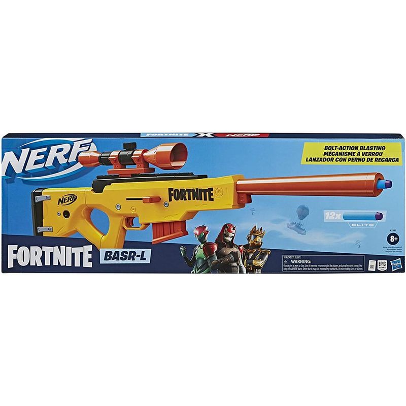 FORTNITE - Nerf Fortnite Basr-L Disparador Sniper Dardos Blaster