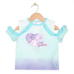PILLIN - Polera Bebe Algodón Verano Niña Violeta