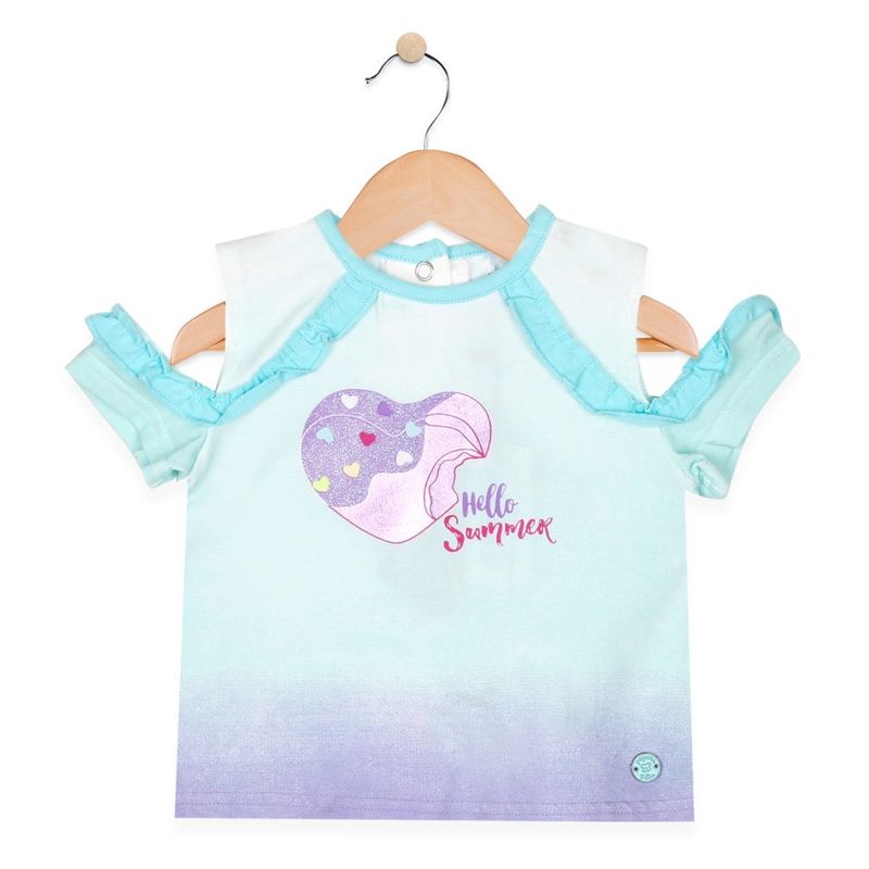 PILLIN - Polera Bebe Algodón Verano Niña Violeta PILLIN