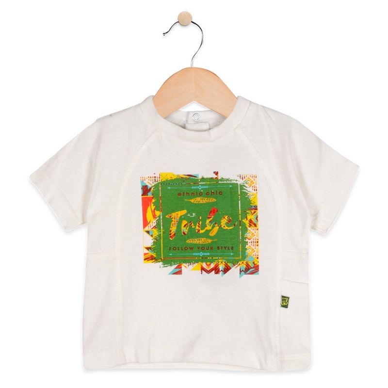 PILLIN - Polera M/C Bebé Algodón Verano Niño Blanco PILLIN
