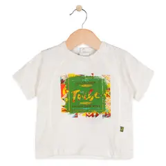 PILLIN - Polera M/C Bebé Algodón Verano Niño Blanco