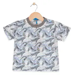 PILLIN - Polera Bebe Algodón Verano Niño Azul
