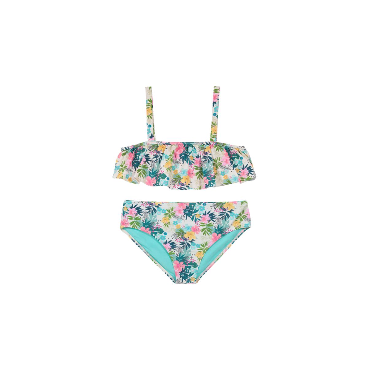 H2O WEAR - Traje de Baño Teens Niña Bikini UV30 H2O Wear Estampado Flores Beige - Crema