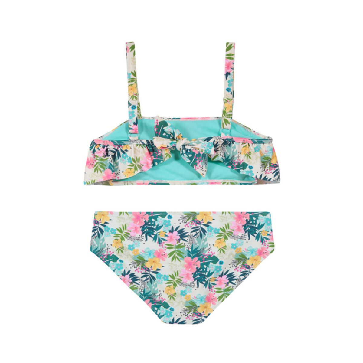 H2O WEAR - Traje de Baño Teens Niña Bikini UV30 H2O Wear Estampado Flores Beige - Crema