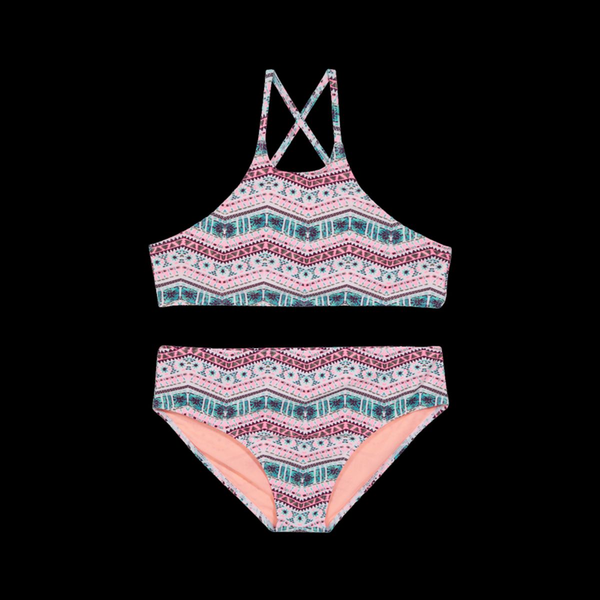 H2O WEAR - Teens Niña Bikini UV+30 High Neck Estampado Coral H2O WEAR