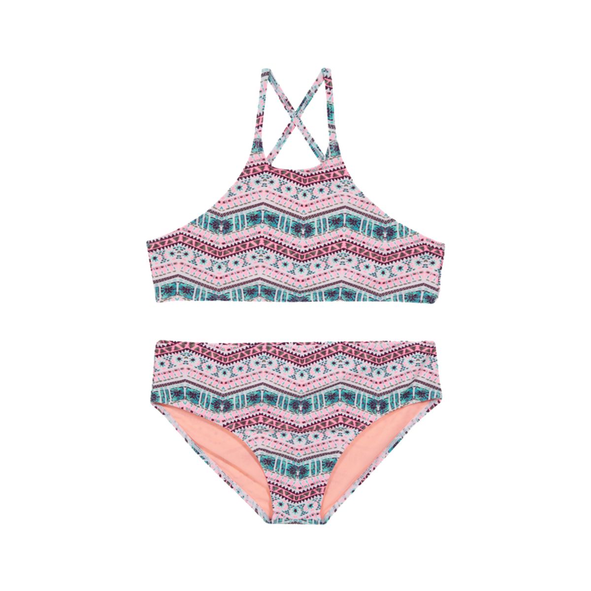 H2O WEAR - Teens Niña Bikini UV+30 High Neck Estampado Coral H2O WEAR