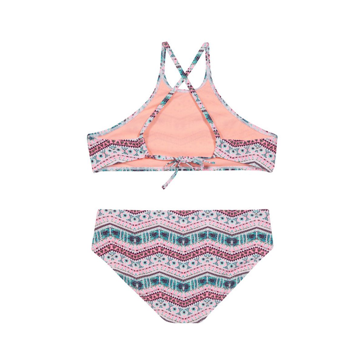 H2O WEAR - Teens Niña Bikini UV+30 High Neck Estampado Coral H2O WEAR