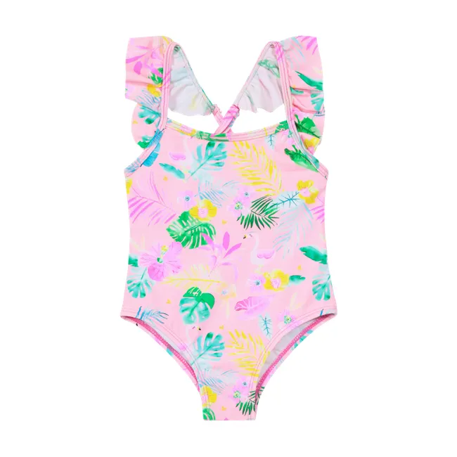 H2O WEAR - Bebé Niña Traje de Baño UV+30 Vuelos Folia Rosa H2O WEAR