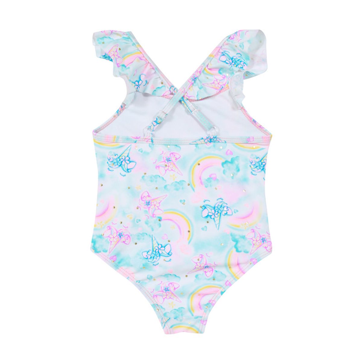 H2O WEAR - Bebé Niña Traje de Baño UV+30 Vuelos Folia Blanco H2O WEAR