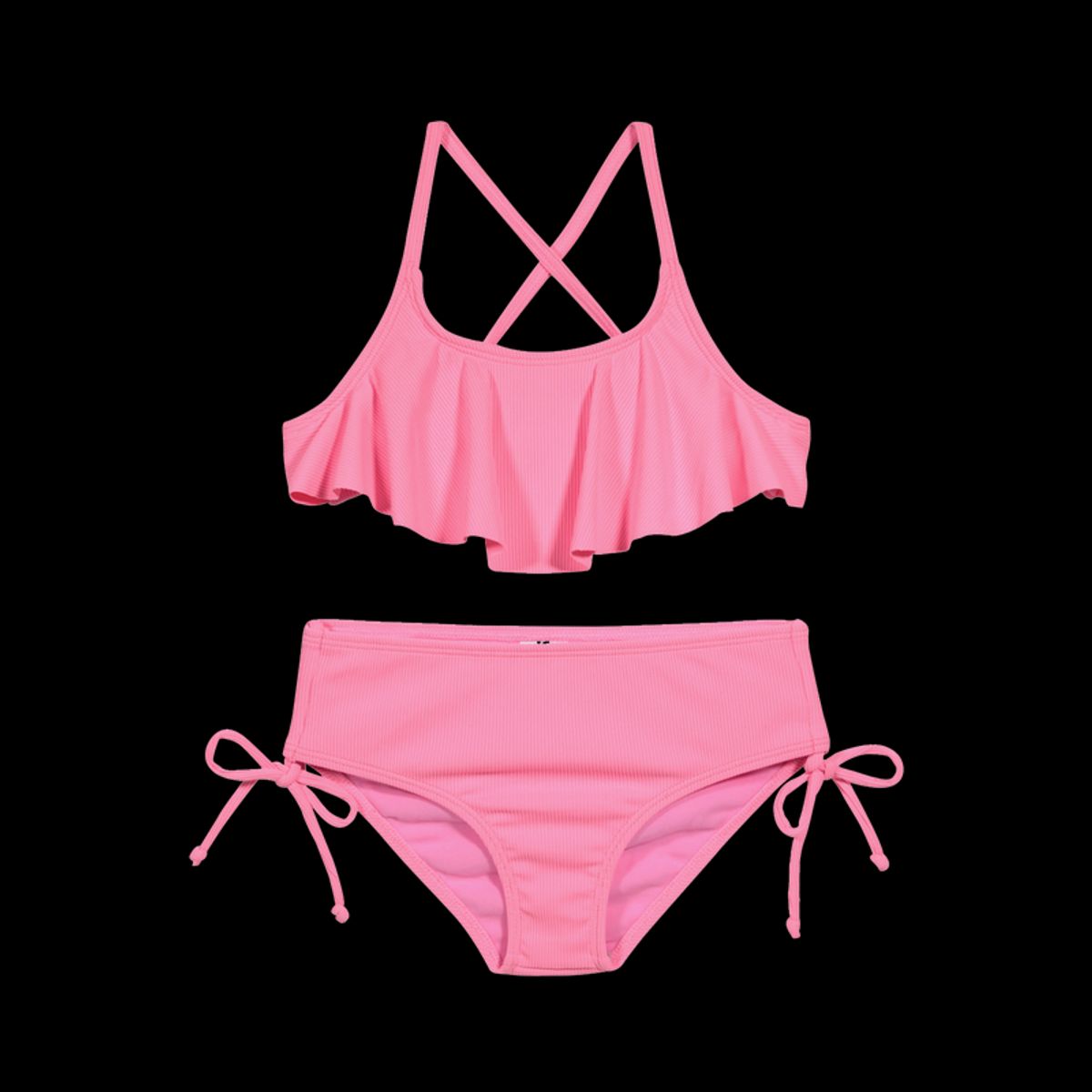H2O WEAR - Niña Bikini H2O Wear UV+30 Rib Liso Vuelo Rosa H2O WEAR