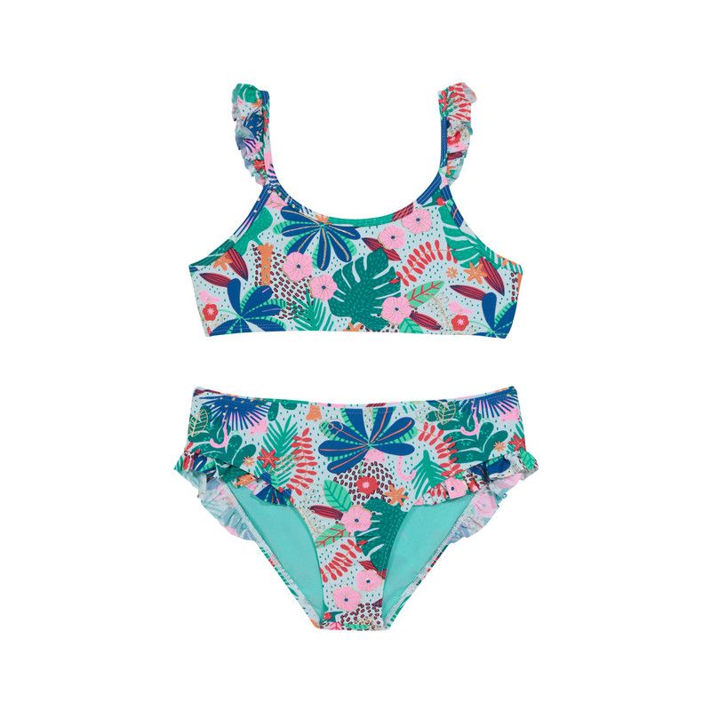 H2O WEAR - Traje de Baño Niña Bikini UV30 H2O Wear Vuelos Brillo Blanco