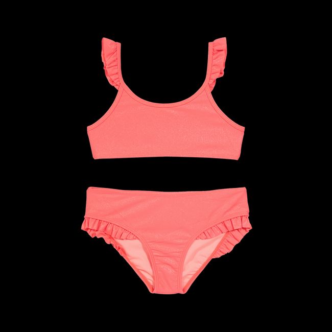 H2O WEAR - Niña Bikini H2O Wear UV+30 Vuelos Tirantes Brillo Coral H2O WEAR