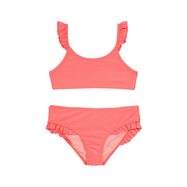 H2O WEAR - Niña Bikini H2O Wear UV+30 Vuelos Tirantes Brillo Coral H2O WEAR