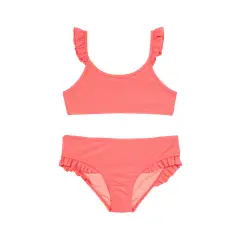H2O WEAR - Niña Bikini UV+30 Vuelos Tirantes Brillo Coral