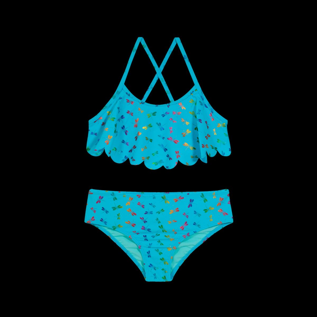 H2O WEAR - Niña Bikini H2O Wear UV+30 Vuelos Folia Turquesa H2O WEAR