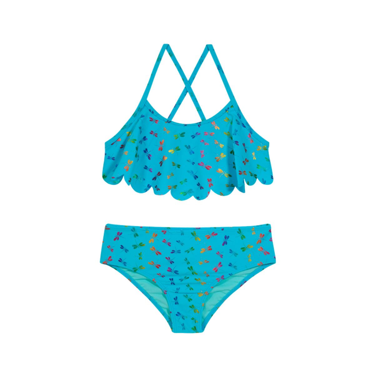H2O WEAR - Niña Bikini H2O Wear UV+30 Vuelos Folia Turquesa H2O WEAR