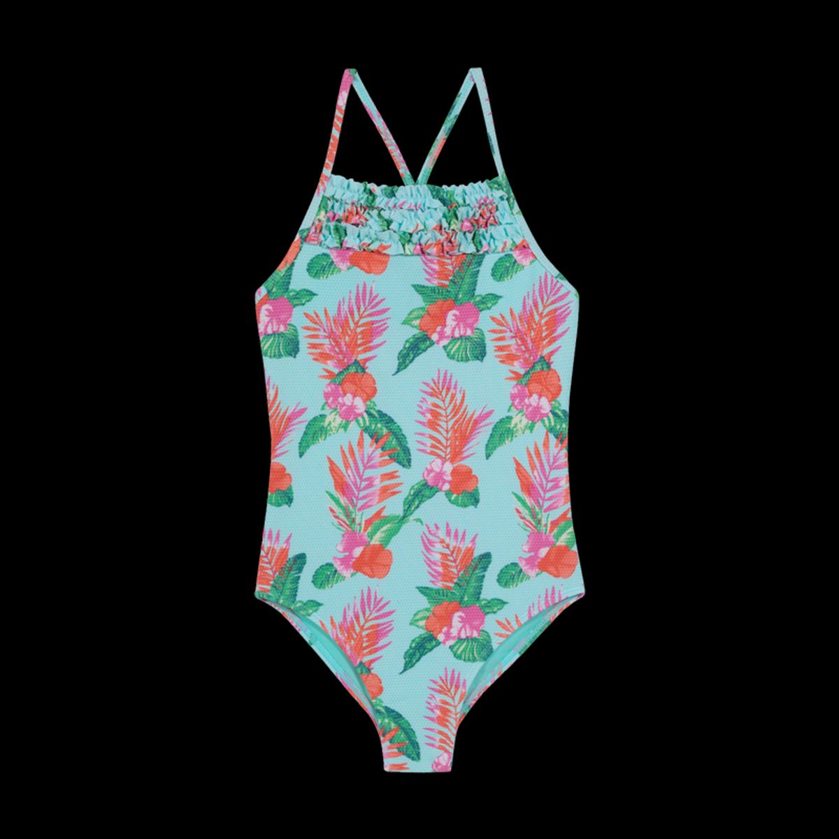 H2O WEAR - Traje de Baño Niña Entero UV30 Textura Celeste H2O Wear H2O WEAR