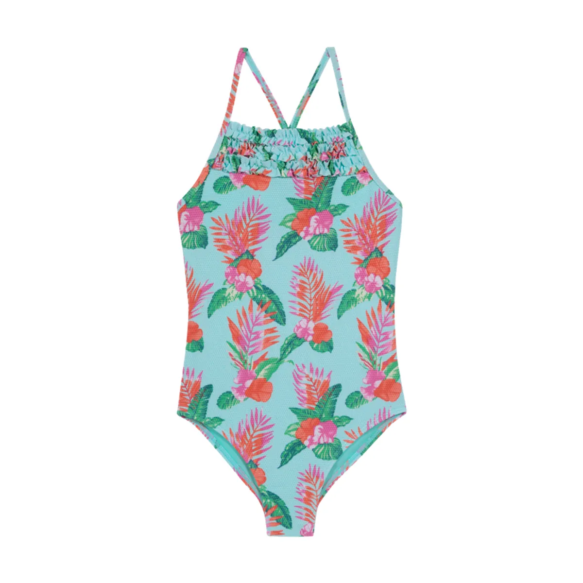 H2O WEAR - Traje de Baño Niña Entero UV30 Textura Celeste H2O Wear H2O WEAR