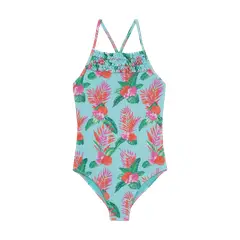 H2O WEAR - Traje de Baño Niña Entero UV30 Textura Celeste
