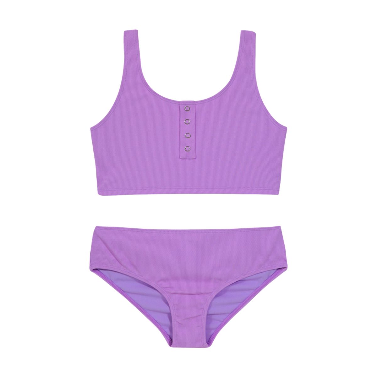 H2O WEAR - Teens Niña Tankini UV+30 Rib Tela Textura Lila H2O WEAR