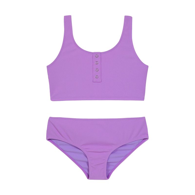 H2O WEAR - Teens Niña Tankini UV+30 Rib Tela Textura Lila H2O WEAR