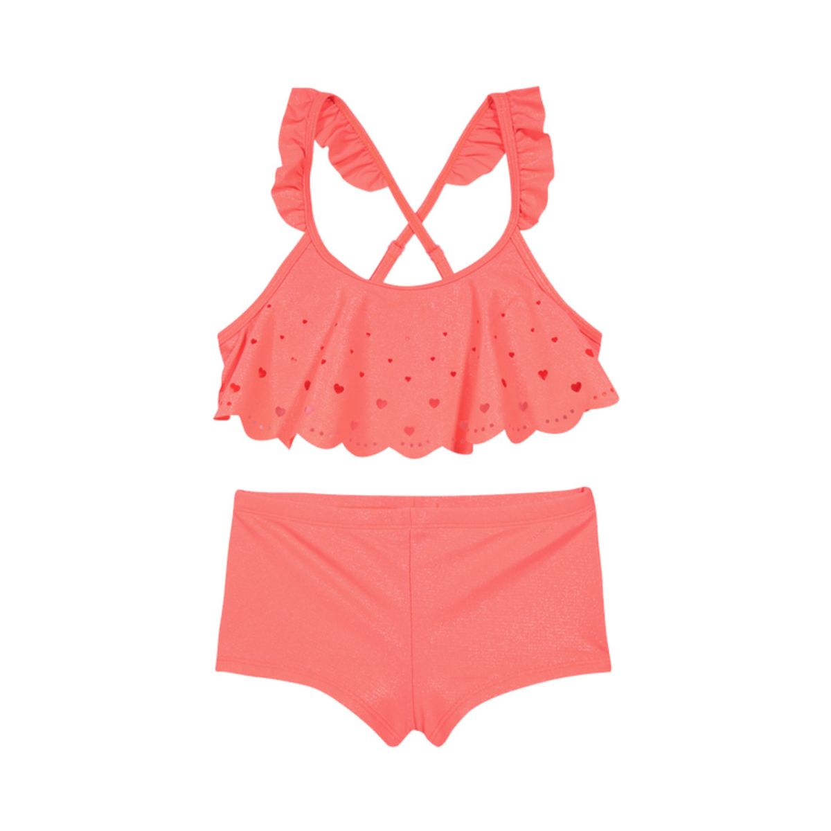 H2O WEAR - Niña Bikini H2O Wear UV+30 Vuelos Laser Brillante Coral H2O WEAR