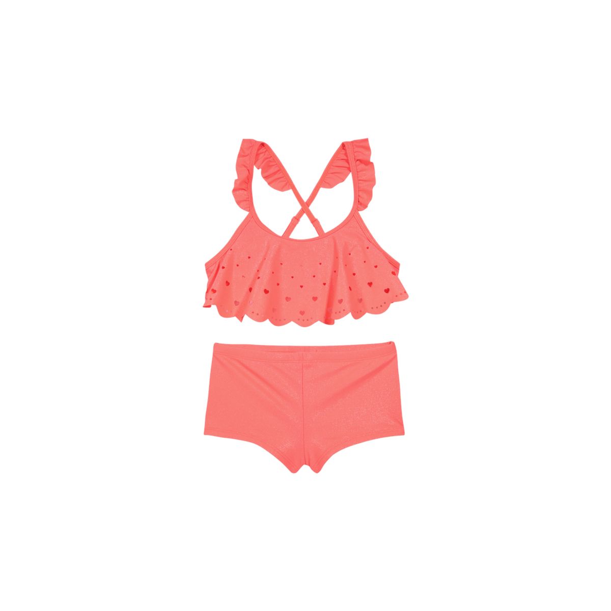 H2O WEAR - Niña Bikini H2O Wear UV+30 Vuelos Laser Brillante Coral H2O WEAR