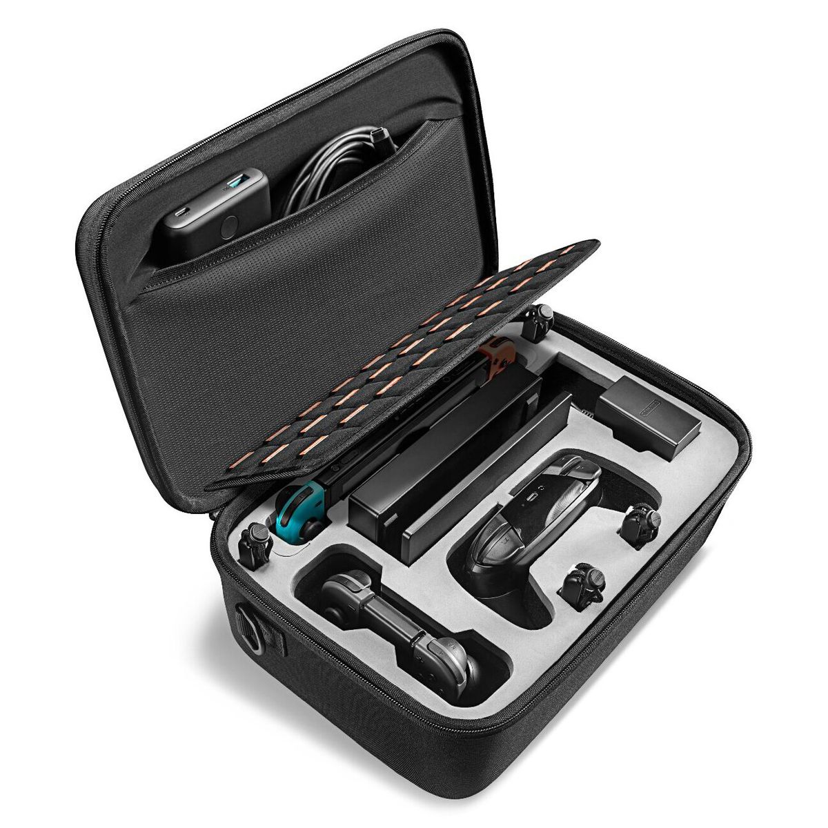 TOMTOC - Tomtoc Estuche De Almacenamiento Grande Para Nintendo Switch- Negro