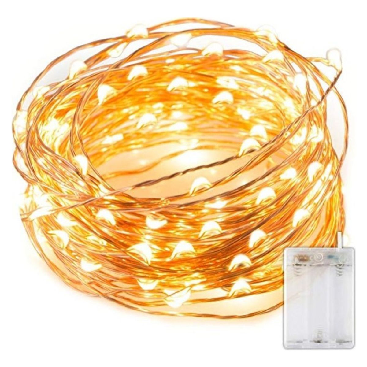 EL BARCO - CADENA LUCES LED A PILAS COLOR COBRE