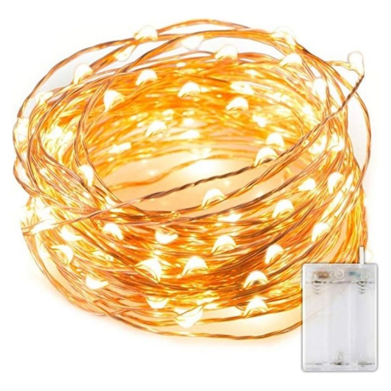 EL BARCO - CADENA LUCES LED A PILAS COLOR COBRE