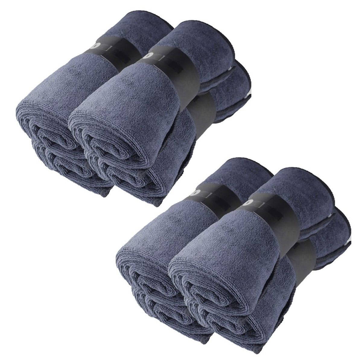 COSMETICAVAL - 8 Toalla Azul Oscura Peluquerí­a Microfibra 80*45