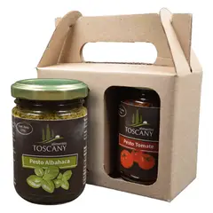 ALIMENTOS TOSCANY - Pack Duo Pestos Albahaca y Tomate Deshidratado
