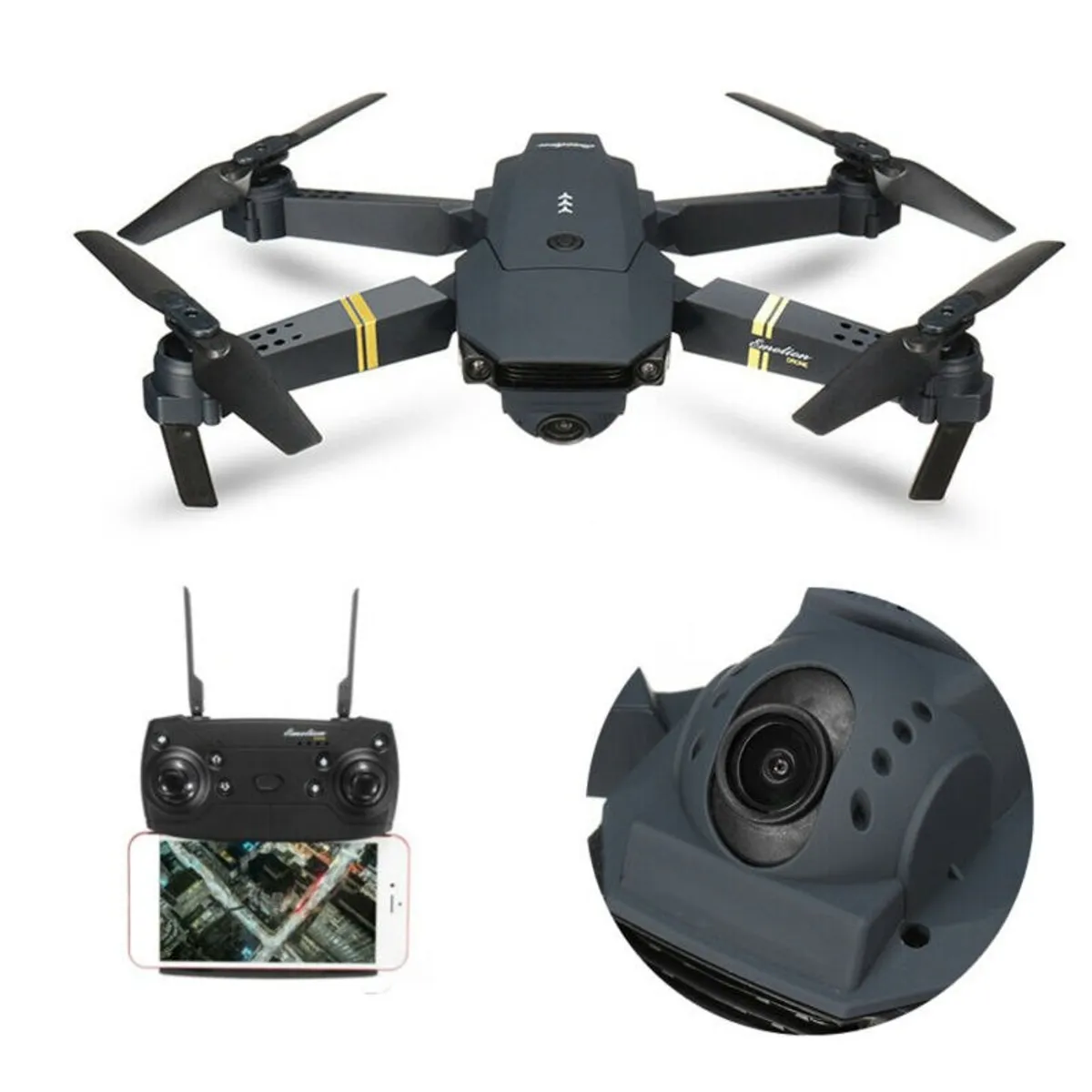 ACTUAL - Dron Wifi Plegable Full Hd 4K Recargable Via Usb Doble Cámara