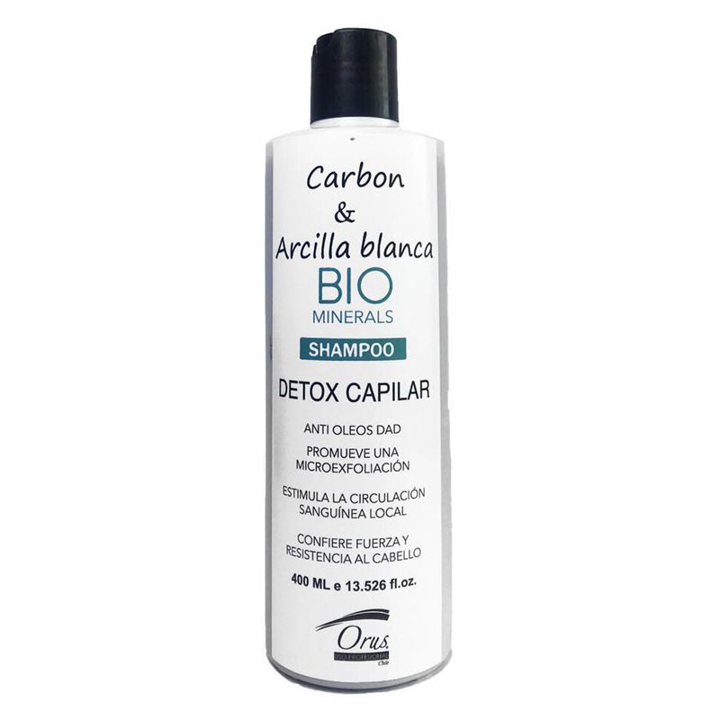 ORUS - Shampoo Carbón Sin Sal Anti Caspa Y Grasa Desintoxica Orus