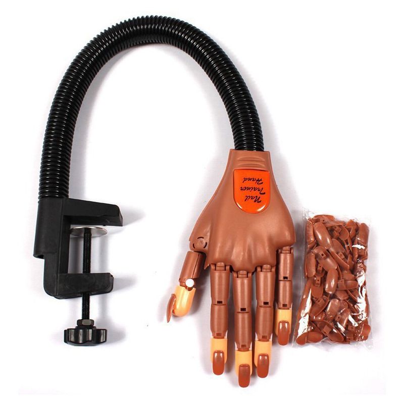 COSMETICAVAL - Mano Práctica Articulada Manicure + 100 Uñas