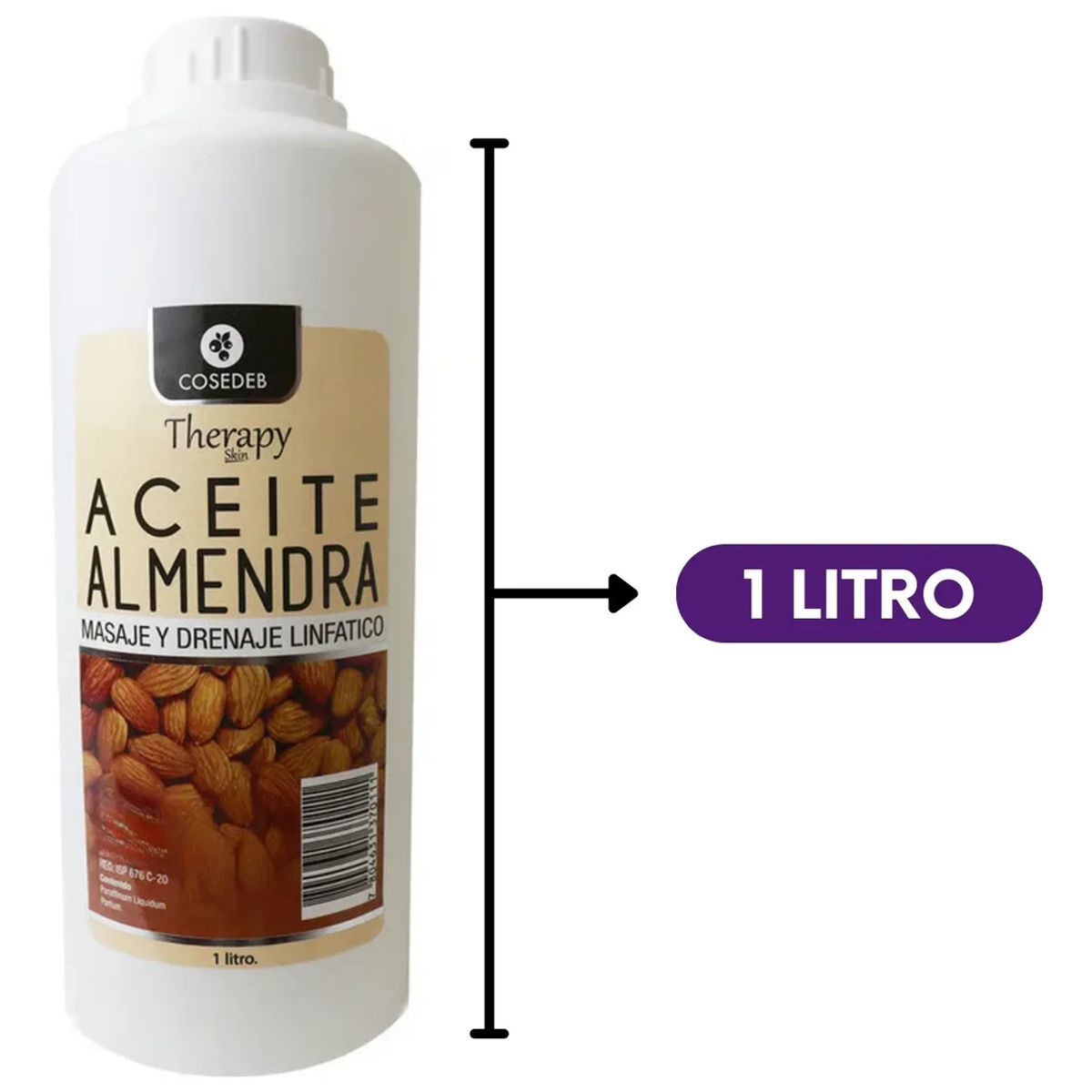 COSEDEB - Aceite Almendra Para Masaje Linfático Y Relajación Litro Cvl