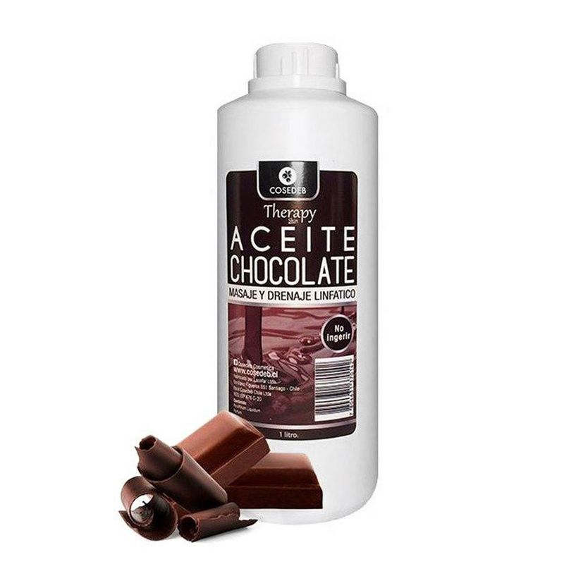 COSEDEB - Aceite chocolate para masaje relajación y linfático litro CVL-Marrón