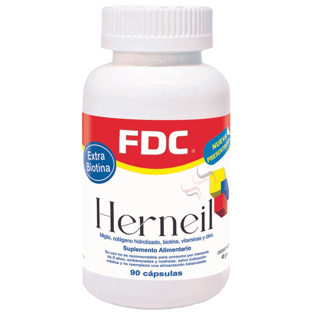 FDC - VITAMINAS PARA UÑAS Y PELO - HERNEIL X 90 CAPSULAS