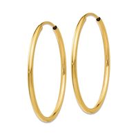 Aros Argollas Plata Bañadas En Oro 18K 40mm