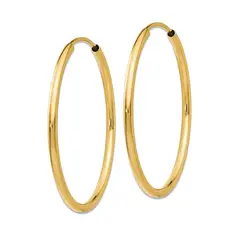 MABELITA - Aros Argollas Plata Bañadas En Oro 18K 40mm