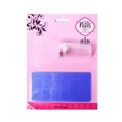 COSMETICAVAL - Set estampado uñas decoración y manicure + Tapón silicona