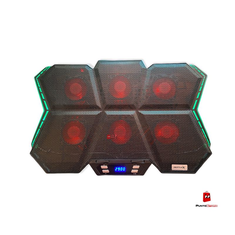 REPTILEX - Base 6 Ventiladores Notebook Gamer Pro Reptilex - Puntostore
