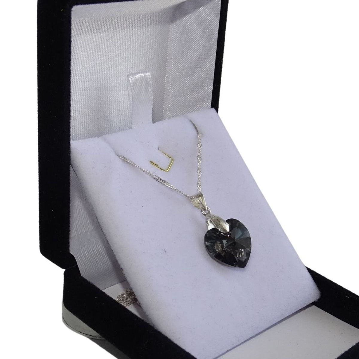 MABELITA - Cadena De Plata Singapur Con Cristal Dark