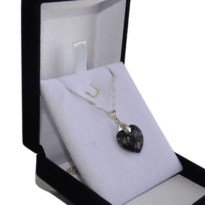 Imagen 2 del producto Cadena De Plata Singapur Con Cristal Dark